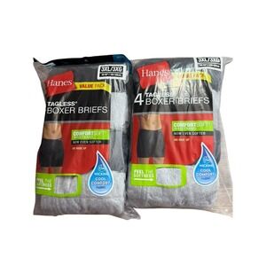 NEW HANES BOXER BRIEFS 3XL MEN COMFORT FLEX WAISTBAND BOXER 2‎ 4 PACKs 3608
